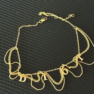 Christian Dior gold vintage necklace chocker